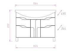 Onika Тумба с раковиной Веронэлла 105.16 – фотография-2