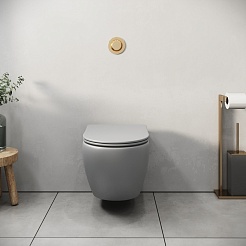 Grossman Унитаз подвесной Color GR-4455GLMS светло-серый матовый – фотография-8