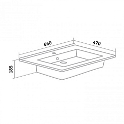 Runo Тумба с раковиной Манхэттен 65 серый бетон – фотография-5