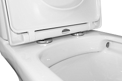 Azario Унитаз-компакт Alba AZ-8323 безободковый с бачком с сиденьем микролифт белый – фотография-14