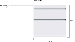 Vivon Тумба под раковину под стиральную машину Donna 150 2 ящика напольная белый глянец – фотография-16