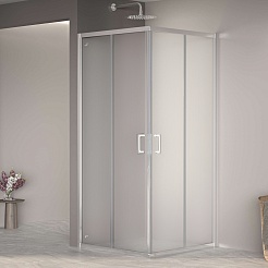 RGW Душевой уголок Passage PA-030 90x90 профиль хром стекло матовое сатинат – фотография-2