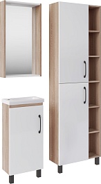 ASB-Mebel Зеркало Адель 40 белое/дуб сонома – фотография-3