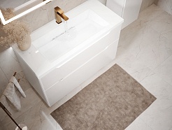 Jorno Тумба с раковиной Puro 100 белая подвесная – фотография-4