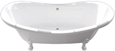 Фэма Ванна из литьевого мрамора Габриэлла, опоры белые