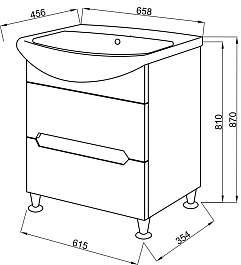 Ceruttispa Тумба с раковиной Ломбардия 65 – фотография-2