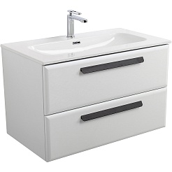 BelBagno Мебель для ванной Eco Cer-N 80 CZR-8073-80 bianco opaco ручки матовые чёрные – фотография-4