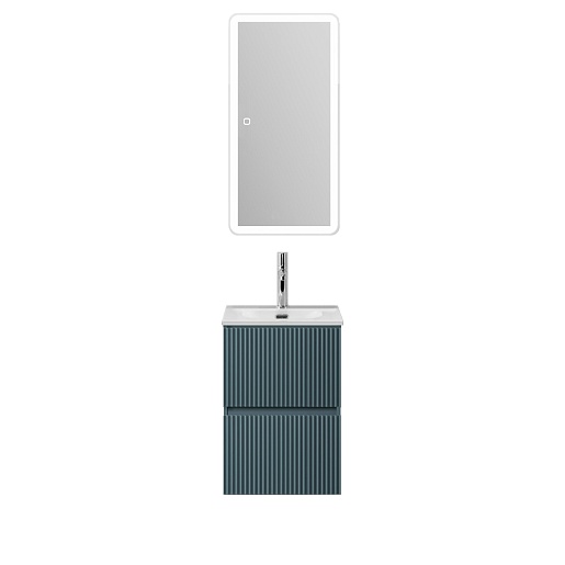 BelBagno Тумба с раковиной Uno mini 40 подвесная Голубой матовый с раковиной BB-8099-3-40 – фотография-10