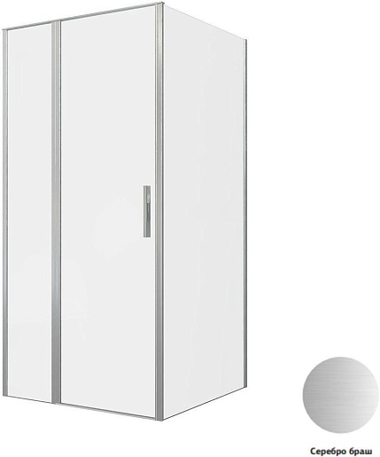 Allen Brau Душевой уголок Priority 100x100 3.31029.BA/3.31047.BA серебро браш – фото-1