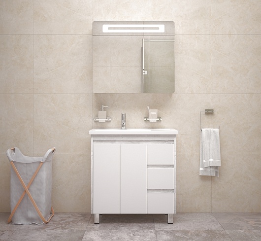 Corozo Мебель для ванной Остин 80, пайн белый – фотография-4