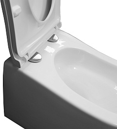 Azario Унитаз подвесной Etera AZ-118E-UQ3 безободковый белый – фотография-11