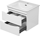 Misty Тумба с раковиной Мираж 60 подвесная белая – картинка-16