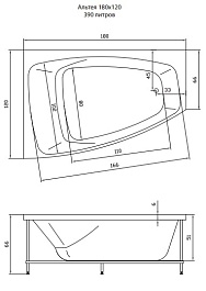 Aquatika Акриловая ванна H2O Альтея Basic L – фотография-2