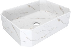 Teymi Раковина накладная Netta 50 T51205 белый мрамор