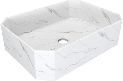 Teymi Раковина накладная Netta 50 T51205 белый мрамор – фотография-1