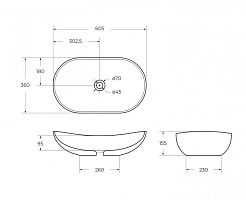BelBagno Накладная раковина 60/36 BB1404-H301 – фотография-6