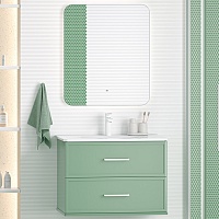 Brevita Мебель для ванной Verde 70 подвесная зеленая