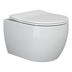 Ceramicanova Подвесной унитаз Play Rimless с системой инсталляции Balance кнопка Square черный матовый – фотография-2