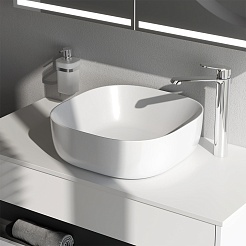 Am.Pm Мебельная накладная раковина Func 43 белая глянцевая – фотография-2