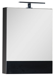 Aquanet Зеркальный шкаф "Нота 50" камерино черный (176947) – фотография-1