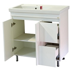 Misty Мебель для ванной Фостер 80 с 2 ящиками, правое крыло – фотография-8