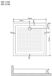 Grossman Душевой поддон 90x90 GR-119110020 – фотография-2