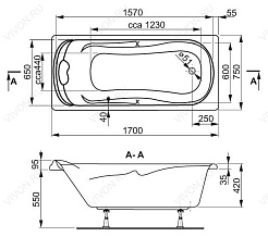Vagnerplast Акриловая ванна Charitka 170 – фотография-4