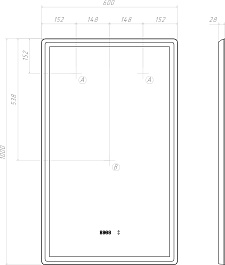 Vigo Зеркало Roberta Luxe 600 – фотография-7