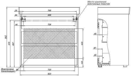 Aquanet Мебель для ванной Nova Lite 85 дуб рустикальный – картинка-17