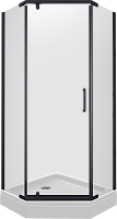 Triton Душевой уголок Дека-Блэк 100/100 Щ0000062933