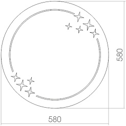 Mixline Зеркало Шарм Звезда 58 – фотография-2