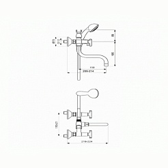 Vidima Смеситель для ванны и душа Trinity BA260AA – фотография-2