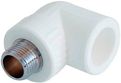 ФД Пласт 2163 Угольник PPR белый комби. НР 25 х 3/4" (412854) – фотография-3