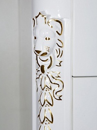 Misty Тумба с раковиной Bianco 90 белая сусальное золото – фотография-3