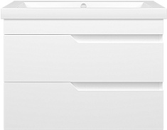 Misty Тумба под раковину Софт 75 подвесная белая