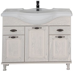 Aquanet Тумба с раковиной Тесса 105 жасмин/серебро – фотография-2