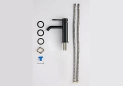 Aquatek Смеситель для раковины Европа AQ1310MB матовый черный – фотография-3