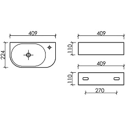 Ceramicanova Раковина Element 40/21 CN6066L белая – фотография-6