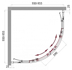 BelBagno Душевой уголок Sela R 2 95 C Cr – фотография-3