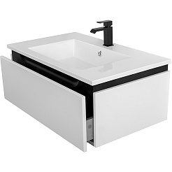 Cezares Тумба под раковину Slider 80 подвесная белая – фотография-3