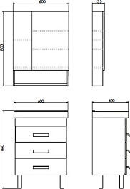 Comforty Мебель для ванной Никосия 60Н дуб белый – фотография-19