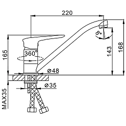Frap Смеситель для кухни H49 F4549 белый/хром – фотография-3