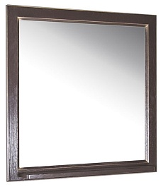 ASB-Woodline Зеркало для ванной Бергамо 85 орех/патина золото, массив ясеня – фотография-1