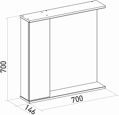 Mixline Мебель для ванной Лайн 70 L белая – фотография-16