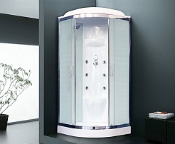 Royal Bath Душевая кабина RB 90HK7-WC-CH (белое/матовое стекло) – фотография-3