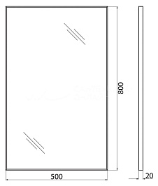 BelBagno Зеркало SPC-AL-500-800 – фотография-4