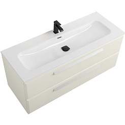 Cezares Тумба с раковиной Eco Cer-N 120 брашированная альпака CZR-8073-120 ручки сатин – фотография-4