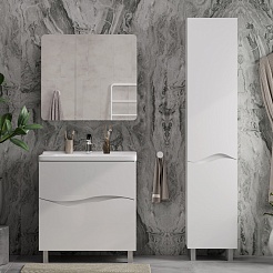 Volna Шкаф пенал Volna 40 белый – фотография-3