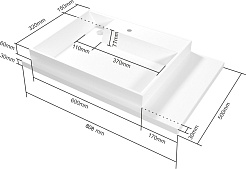 СанТа Раковина под стиральную машину Юпитер 80x50 L белая – фотография-5