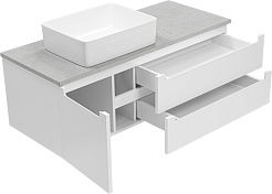 Brevita Тумба под раковину Cargo 120 подвесная белая матовая – фотография-5